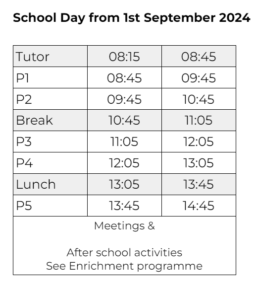 Term Dates - School Day